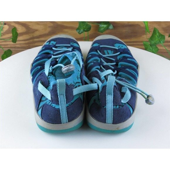 KEEN Sz 4 Shoes Girls Youth Strappy Blue Synthetic Drawstring - Picture 7 of 10